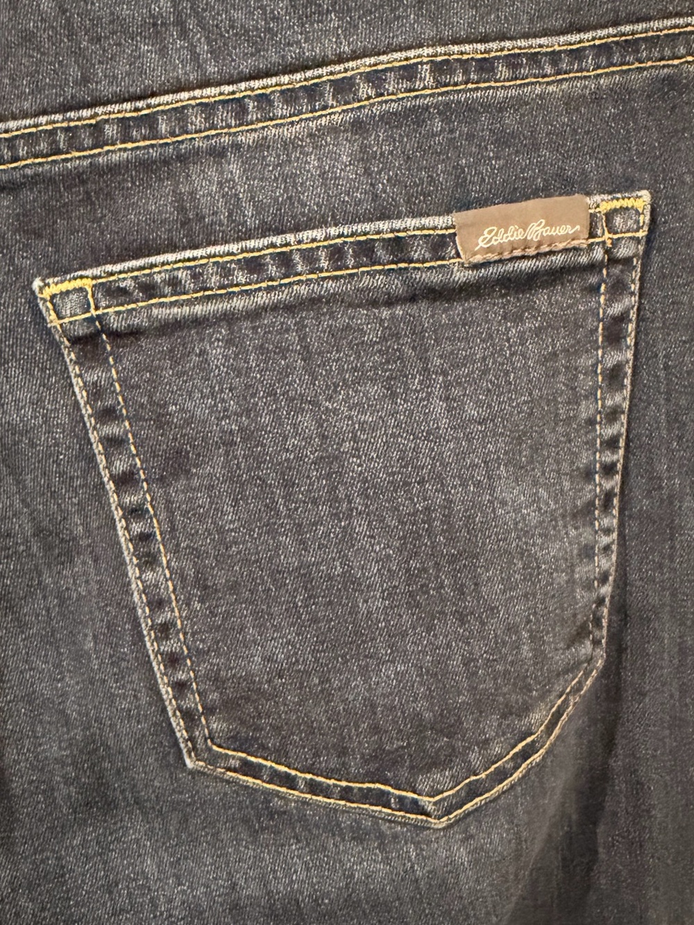Eddie Bauer Slightly Curvy Slim Straight Leg Blue Jeans Size 4 - Picture 6 of 6